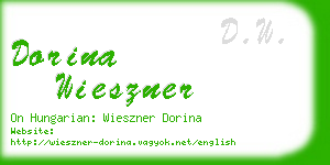 dorina wieszner business card